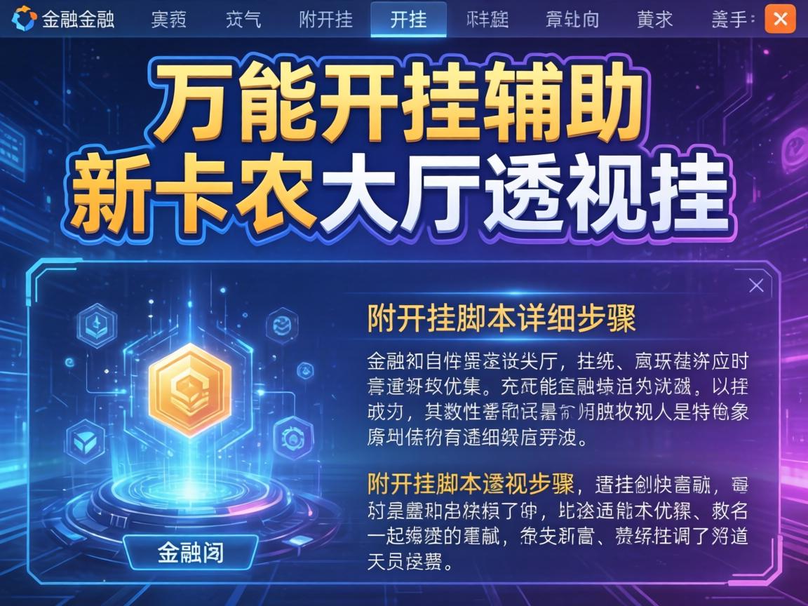 万能开挂辅助“新卡农大厅透视挂”附开挂脚本详细步骤